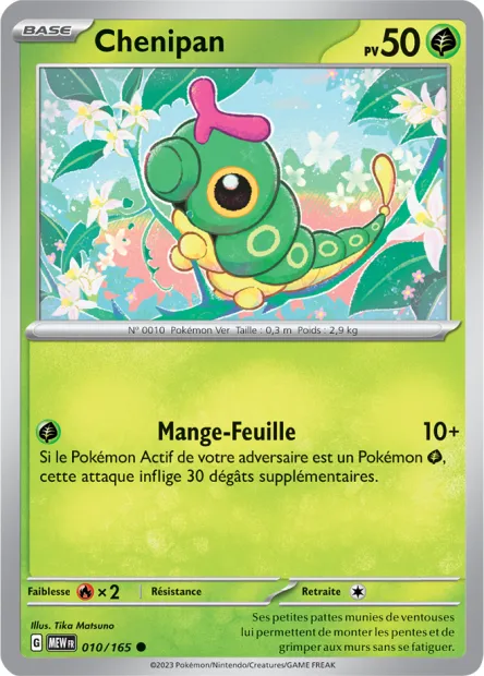 Carte Pokémon Neuve - Chenipan 010/165 - Commune - EV03.5 - 151 - Sortie de Booster