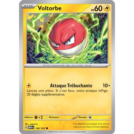Carte Pokémon Neuve - Voltorbe 100/165 - Commune - EV03.5 - 151 - Sortie de Booster