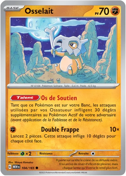 Carte Pokémon Neuve - Osselait 104/165 - Commune - EV03.5 - 151 - Sortie de Booster