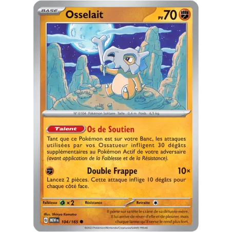 Carte Pokémon Neuve - Osselait 104/165 - Commune - EV03.5 - 151 - Sortie de Booster