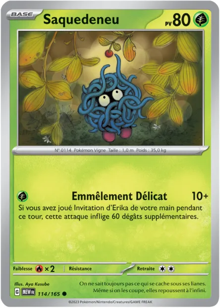 Carte Pokémon Neuve - Saquedeneu 114/165 - Commune - EV03.5 - 151 - Sortie de Booster