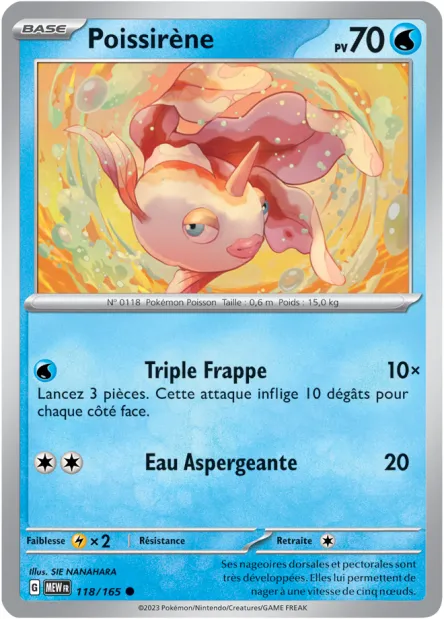 Carte Pokémon Neuve - Poissirène 118/165 - Commune - EV03.5 - 151 - Sortie de Booster