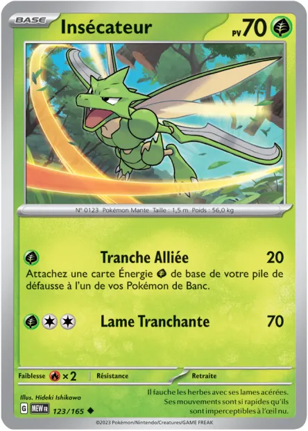 Carte Pokémon Neuve - Insécateur 123/165 - Peu Commune - EV03.5 - 151 - Sortie de Booster