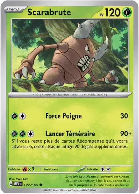 Carte Pokémon Neuve - Scarabrute 127/165 - Peu Commune - EV03.5 - 151 - Sortie de Booster