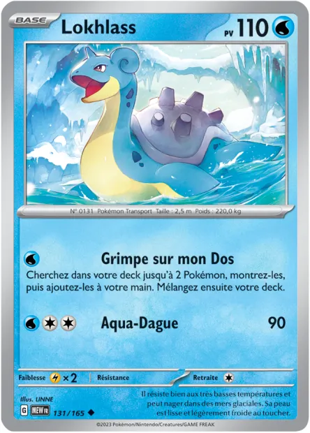 Carte Pokémon Neuve - Lokhlass 131/165 - Peu Commune - EV03.5 - 151 - Sortie de Booster