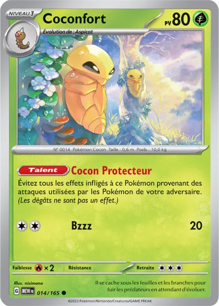 Carte Pokémon Neuve - Coconfort 014/165 - Commune - EV03.5 - 151 - Sortie de Booster