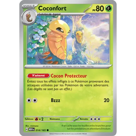 Carte Pokémon Neuve - Coconfort 014/165 - Commune - EV03.5 - 151 - Sortie de Booster