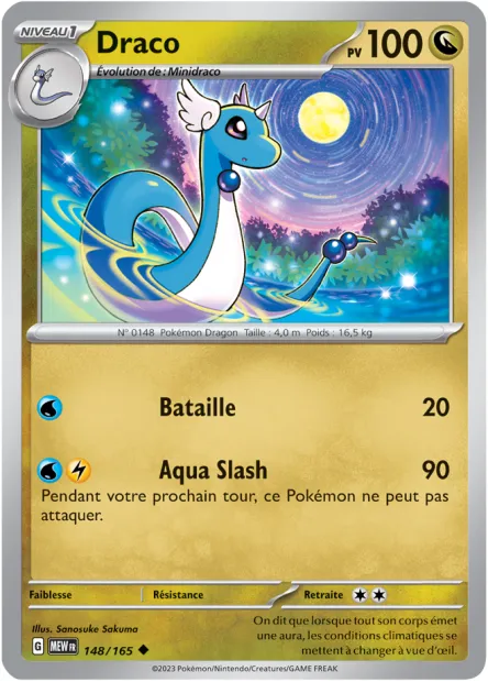 Carte Pokémon Neuve - Draco 148/165 - Peu Commune - EV03.5 - 151 - Sortie de Booster