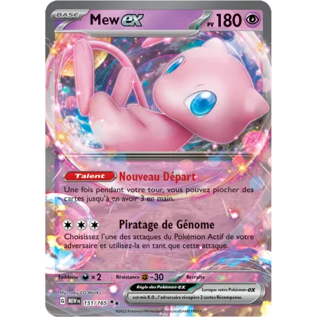 Carte Pokémon Neuve - Mew EX 151/165 - Double Rare - EV03.5 - 151 - Sortie de Booster