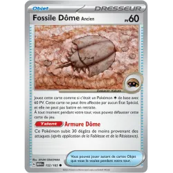 Carte Pokémon Neuve - Fossile Dôme Ancien 152/165 - Commune - EV03.5 - 151 - Sortie de Booster