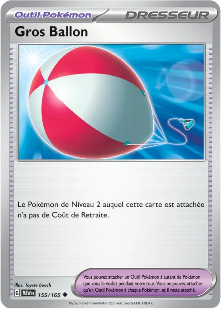 Carte Pokémon Neuve - Gros Ballon 155/165 - Peu Commune - EV03.5 - 151 - Sortie de Booster
