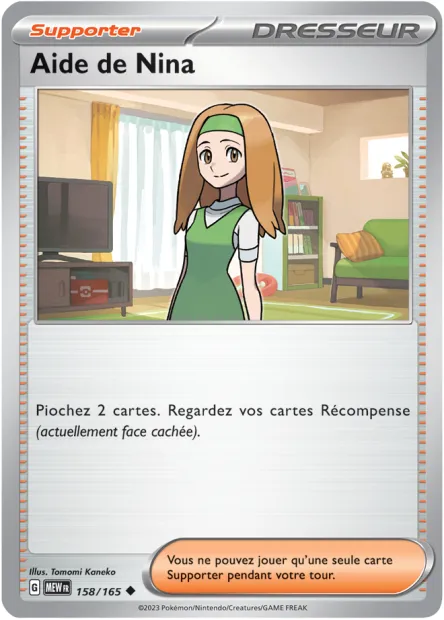 Carte Pokémon Neuve - Aide de Nina 158/165 - Peu Commune - EV03.5 - 151 - Sortie de Booster