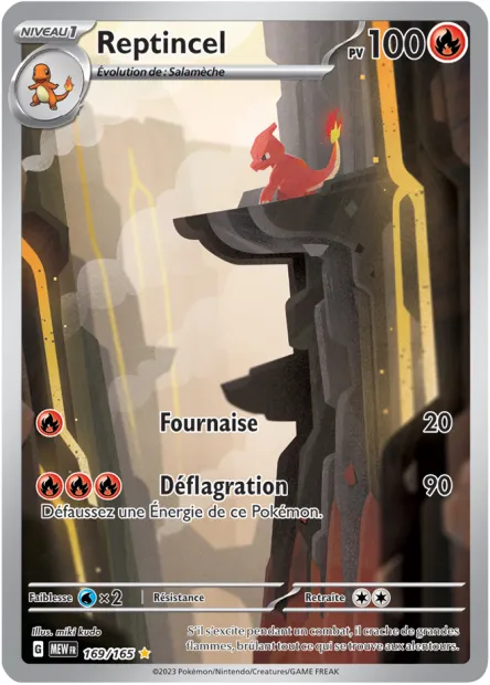 Carte Pokémon Neuve - Reptincel 169/165 - Illustration Rare - EV03.5 - 151 - Sortie de Booster