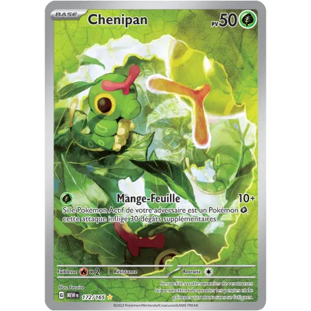 Carte Pokémon Neuve - Chenipan 172/165 - Illustration Rare - EV03.5 - 151 - Sortie de Booster