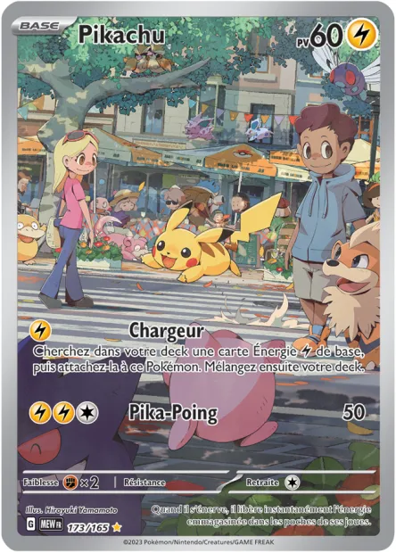 Carte Pokémon Neuve - Pikachu 173/165 - Illustration Rare - EV03.5 - 151 - Sortie de Booster