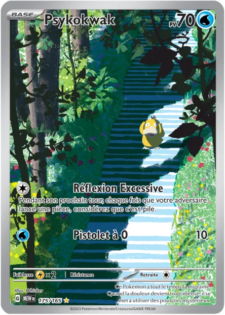 Carte Pokémon Neuve - Psykokwak 175/165 - Illustration Rare - EV03.5 - 151 - Sortie de Booster