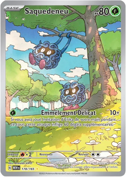Carte Pokémon Neuve - Saquedeneu 178/165 - Illustration Rare - EV03.5 - 151 - Sortie de Booster