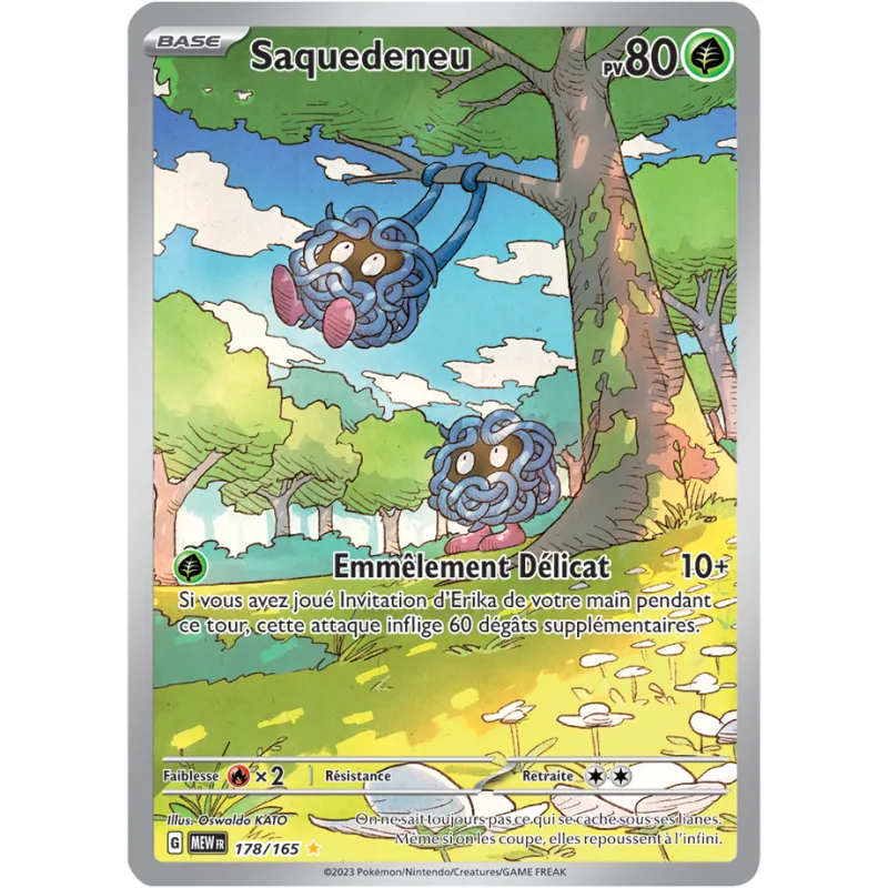 Carte Pokémon Neuve - Saquedeneu 178/165 - Illustration Rare - EV03.5 - 151 - Sortie de Booster