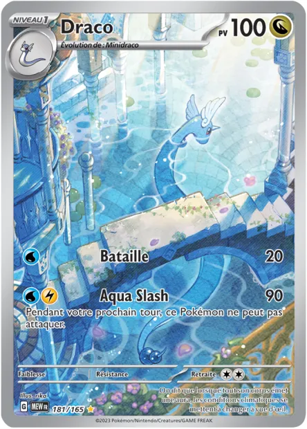 Carte Pokémon Neuve - Draco 181/165 - Illustration Rare - EV03.5 - 151 - Sortie de Booster