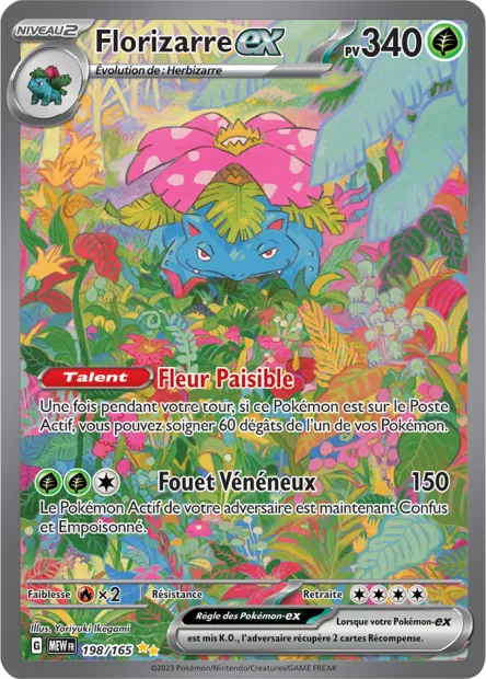 Carte Pokémon Neuve - Florizarre EX 198/165 - Illustration Spéciale Rare - EV03.5 - 151 - Sortie de Booster