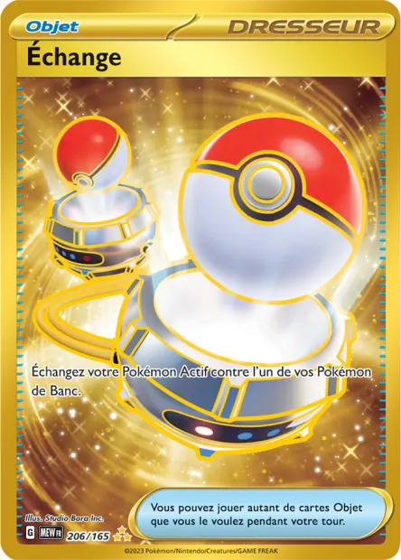 Carte Pokémon Neuve - Échange 206/165 - Hyper Rare - EV03.5 - 151 - Sortie de Booster