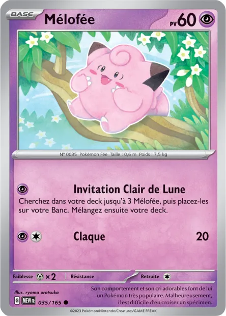 Carte Pokémon Neuve - Mélofée 035/165 - Commune - EV03.5 - 151 - Sortie de Booster