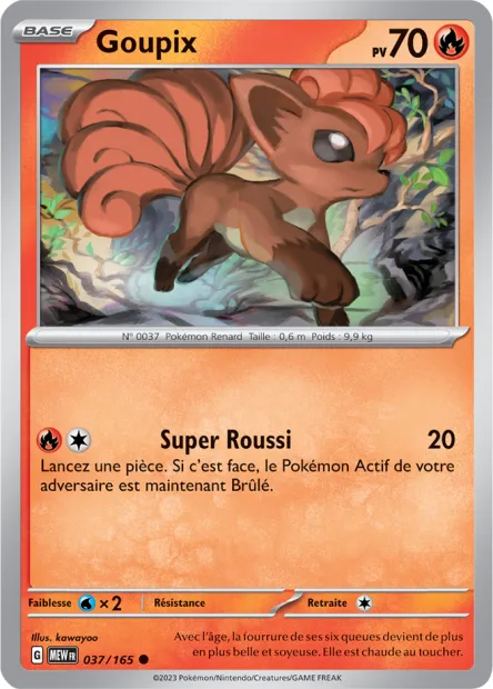 Carte Pokémon Neuve - Goupix 037/165 - Commune - EV03.5 - 151 - Sortie de Booster