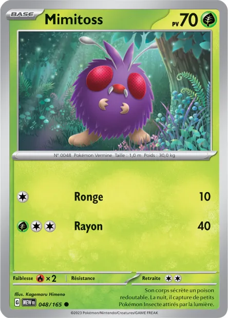 Carte Pokémon Neuve - Mimitoss 048/165 - Commune - EV03.5 - 151 - Sortie de Booster
