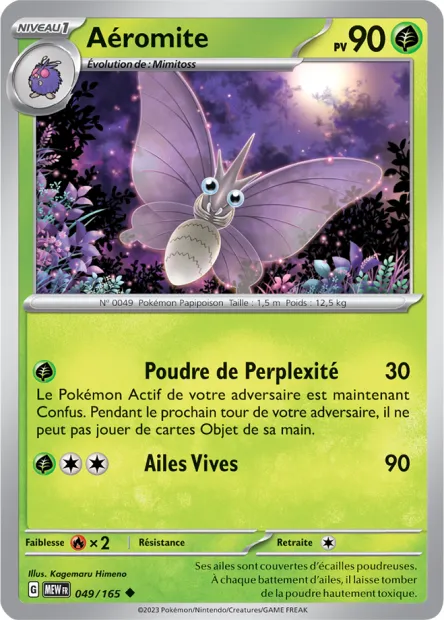 Carte Pokémon Neuve - Aéromite 049/165 - Peu Commune - EV03.5 - 151 - Sortie de Booster
