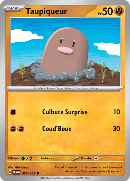 Carte Pokémon Neuve - Taupiqueur 050/165 - Commune - EV03.5 - 151 - Sortie de Booster