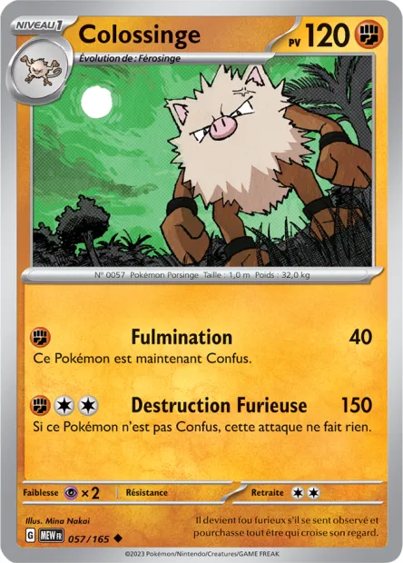 Carte Pokémon Neuve - Colossinge 057/165 - Peu Commune - EV03.5 - 151 - Sortie de Booster