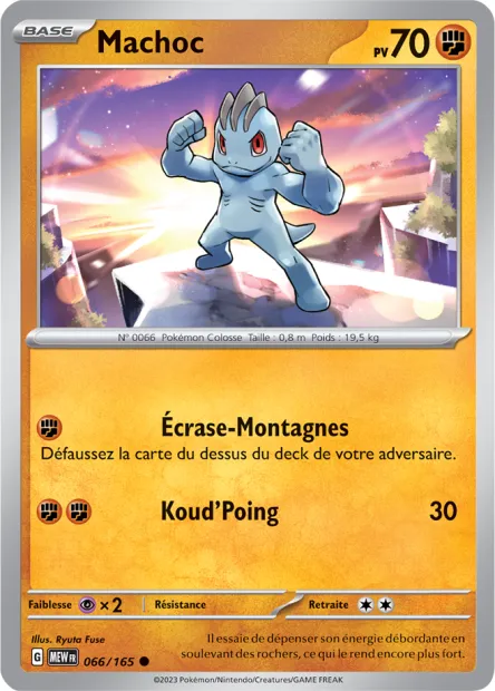 Carte Pokémon Neuve - Machoc 066/165 - Commune - EV03.5 - 151 - Sortie de Booster