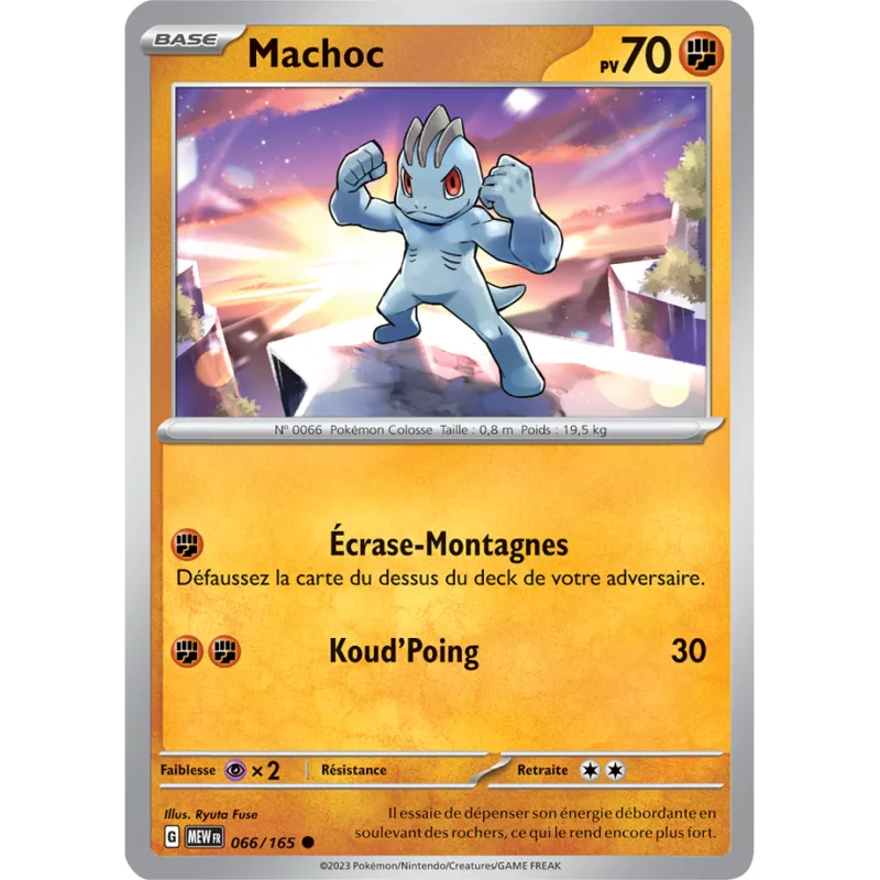 Carte Pokémon Neuve - Machoc 066/165 - Commune - EV03.5 - 151 - Sortie de Booster