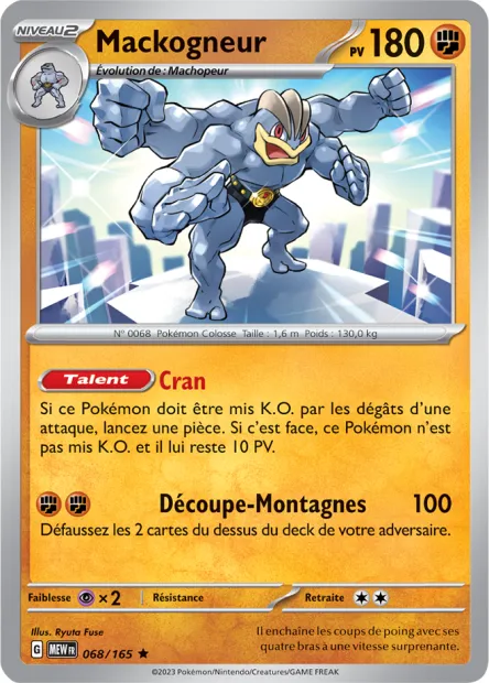 Carte Pokémon Neuve - Mackogneur 068/165 - Rare - EV03.5 - 151 - Sortie de Booster