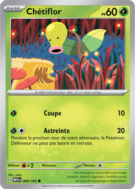 Carte Pokémon Neuve - Chétiflor 069/165 - Commune - EV03.5 - 151 - Sortie de Booster