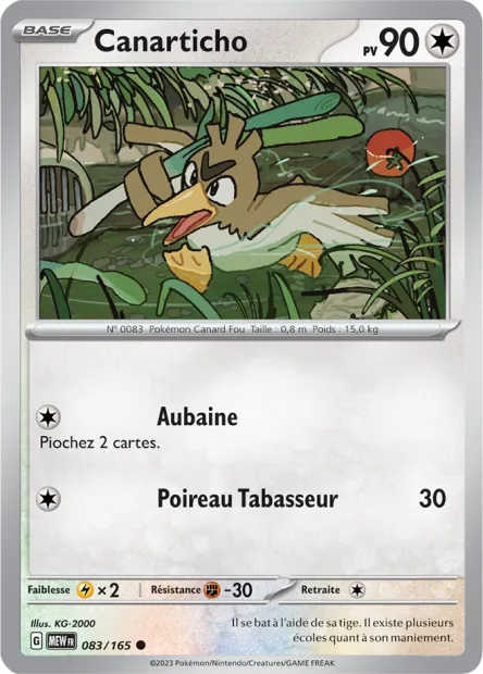 Carte Pokémon Neuve - Canarticho 083/165 - Commune - EV03.5 - 151 - Sortie de Booster