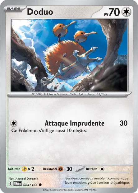Carte Pokémon Neuve - Doduo 084/165 - Commune - EV03.5 - 151 - Sortie de Booster