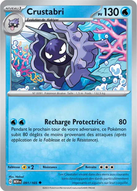 Carte Pokémon Neuve - Crustabri 091/165 - Peu Commune - EV03.5 - 151 - Sortie de Booster