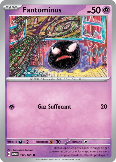 Carte Pokémon Neuve - Fantominus 092/165 - Commune - EV03.5 - 151 - Sortie de Booster